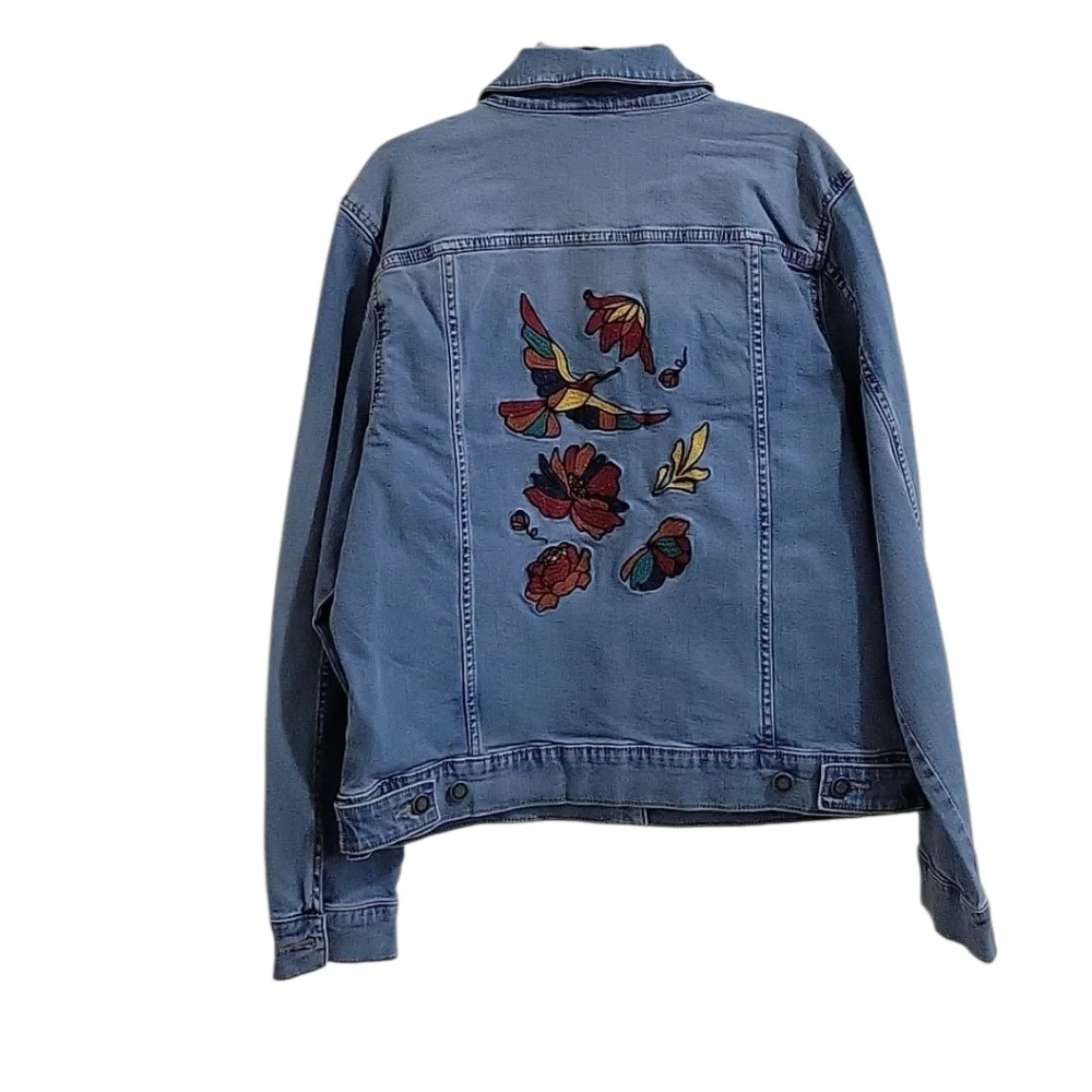 Hope & Wonder Embroidered Blue Jean Jacket - Picture 4 of 4